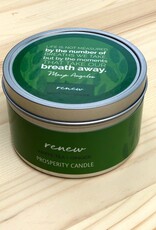 Prosperity Candle Inspiration Quote 6oz Candle: Renew