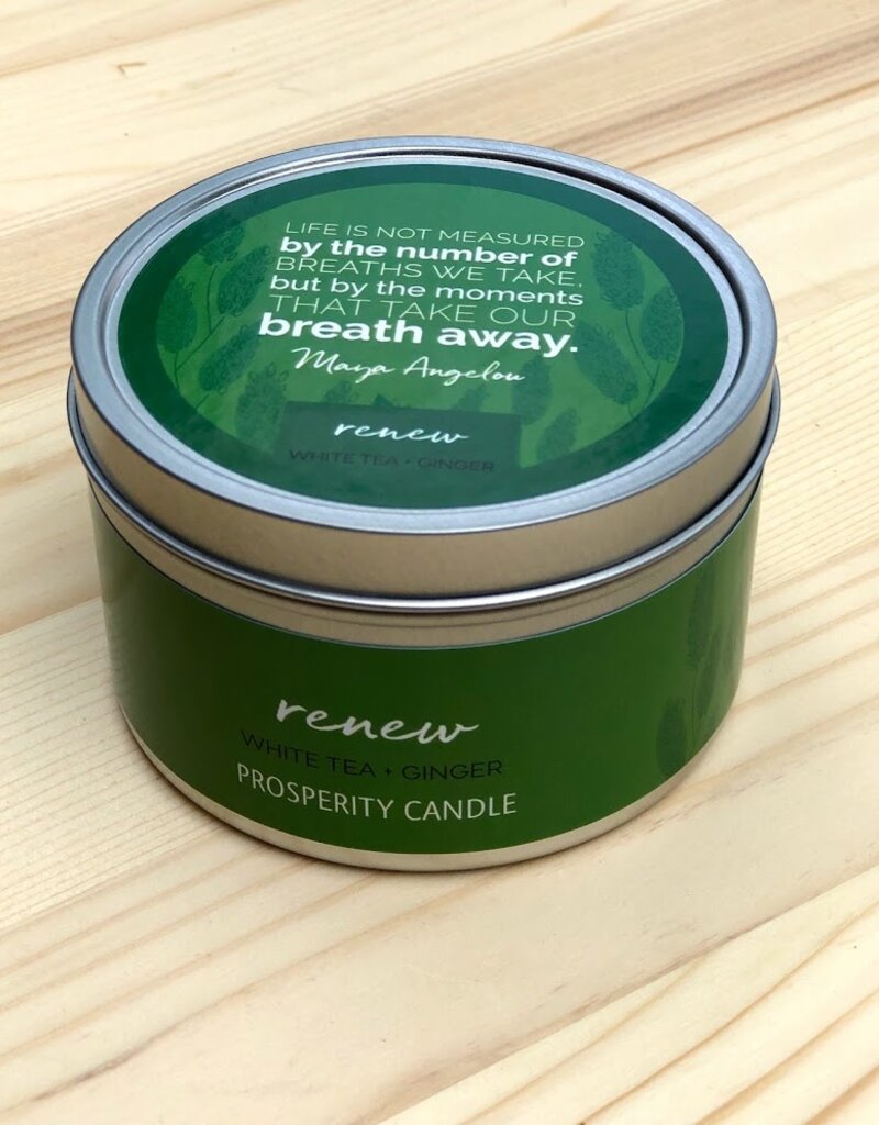 Prosperity Candle Inspiration Quote 6oz Candle: Renew