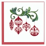Quilling Card Red Christmas Ornaments Holiday Quilled Card