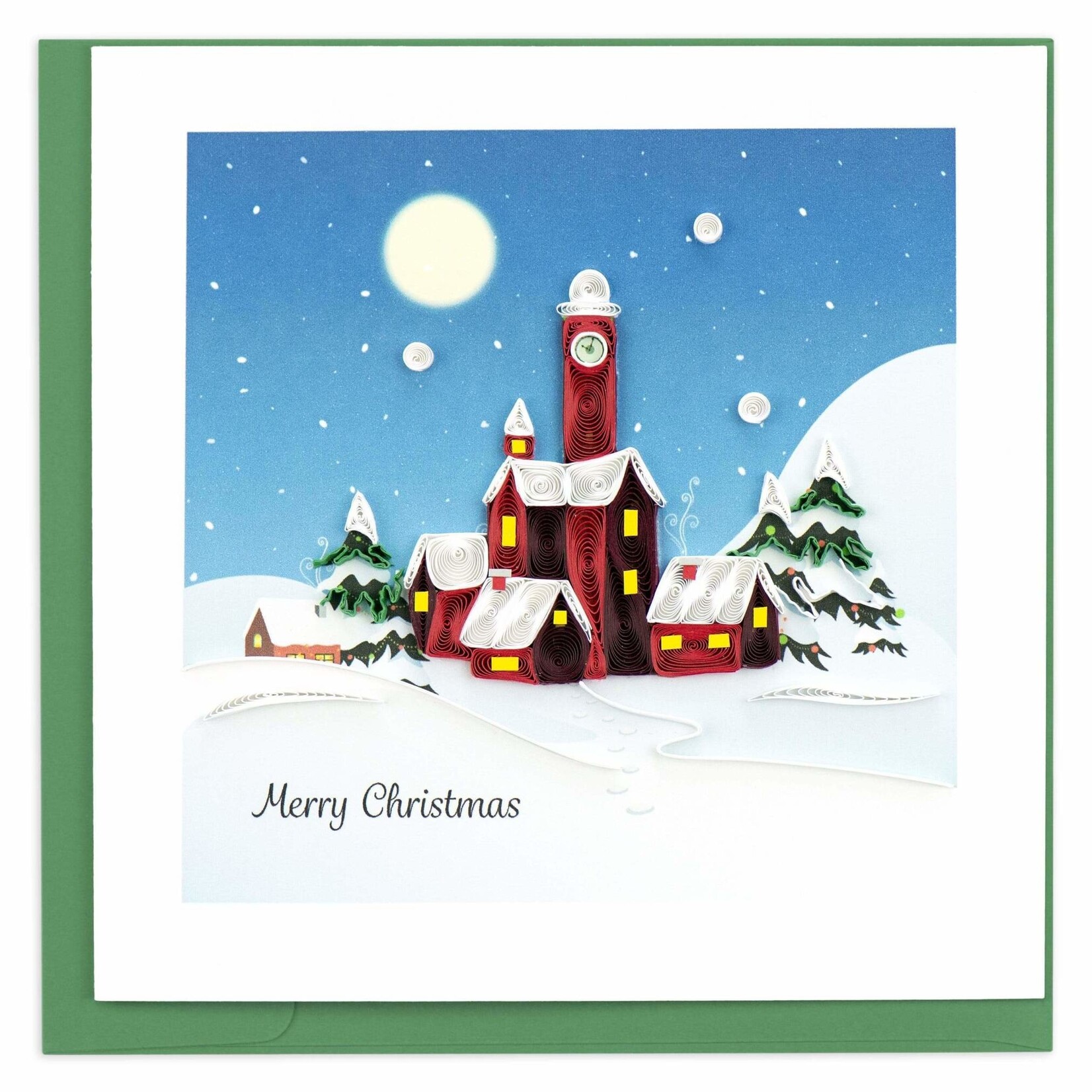 Quilling Card Santa's Village Christmas Quilled Card