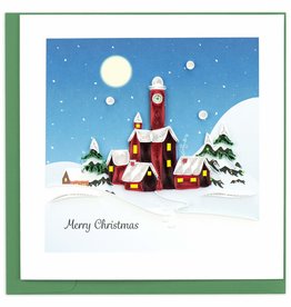 Quilling Card Santa's Village Christmas Quilled Card