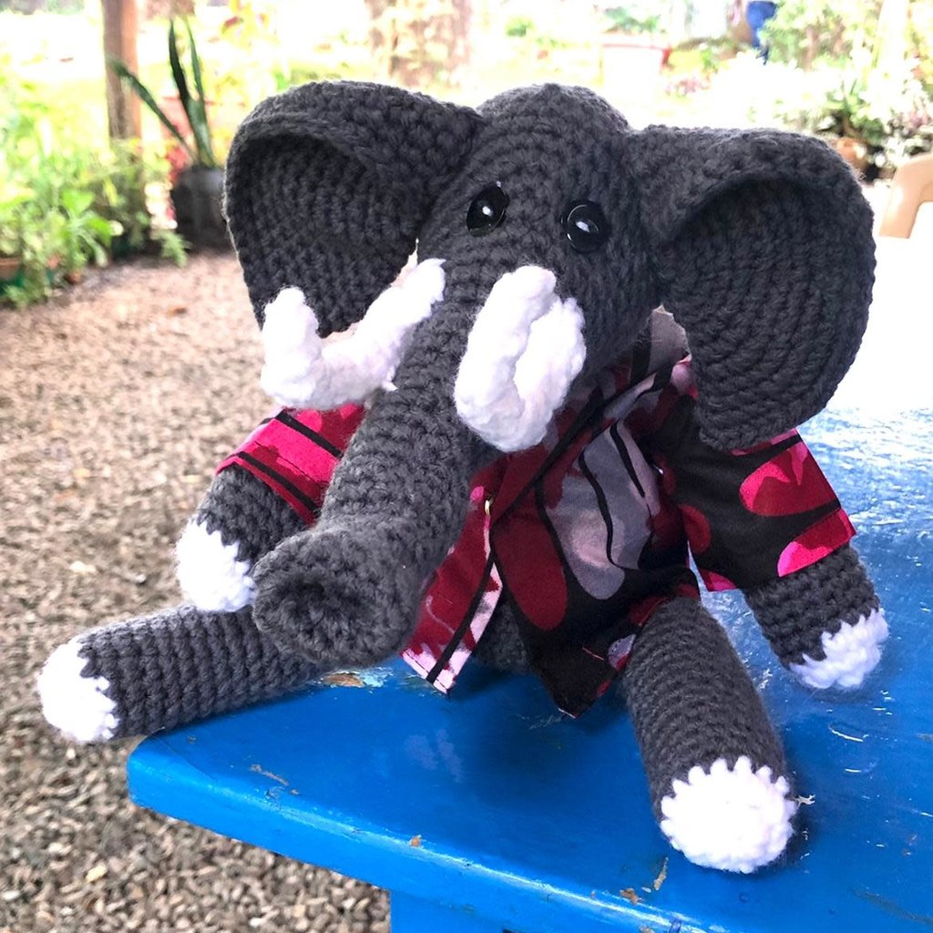 Creation Hive Crocheted Elephant Stuffed Animal