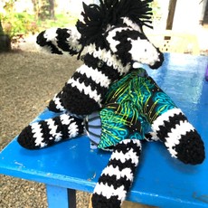 Creation Hive Crocheted Zebra Stuffed Animal