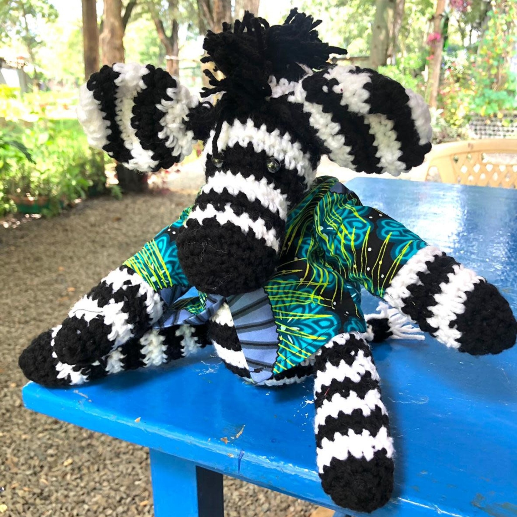 Creation Hive Crocheted Zebra Stuffed Animal