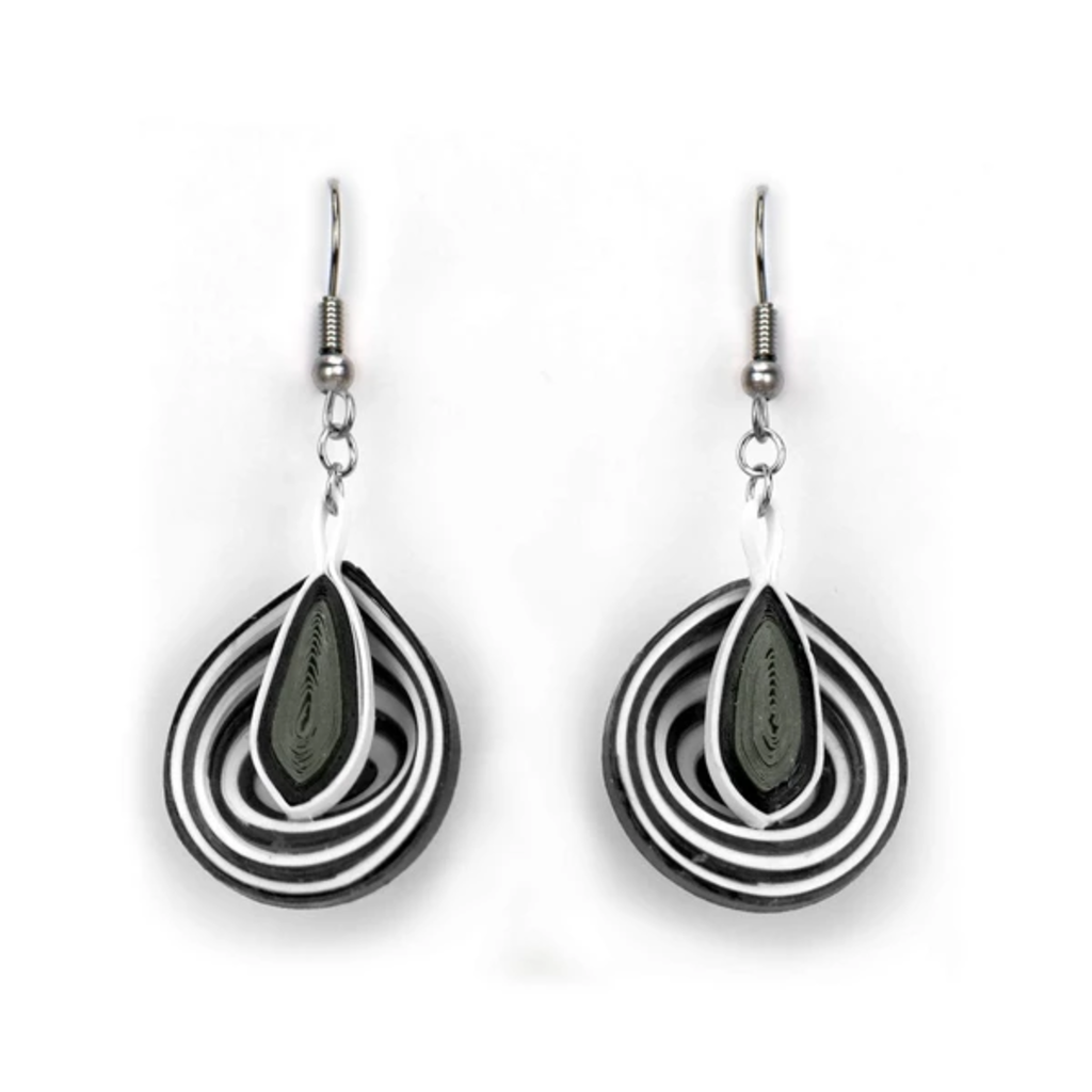 Quilling Card Black Illusion Quilled Earrings