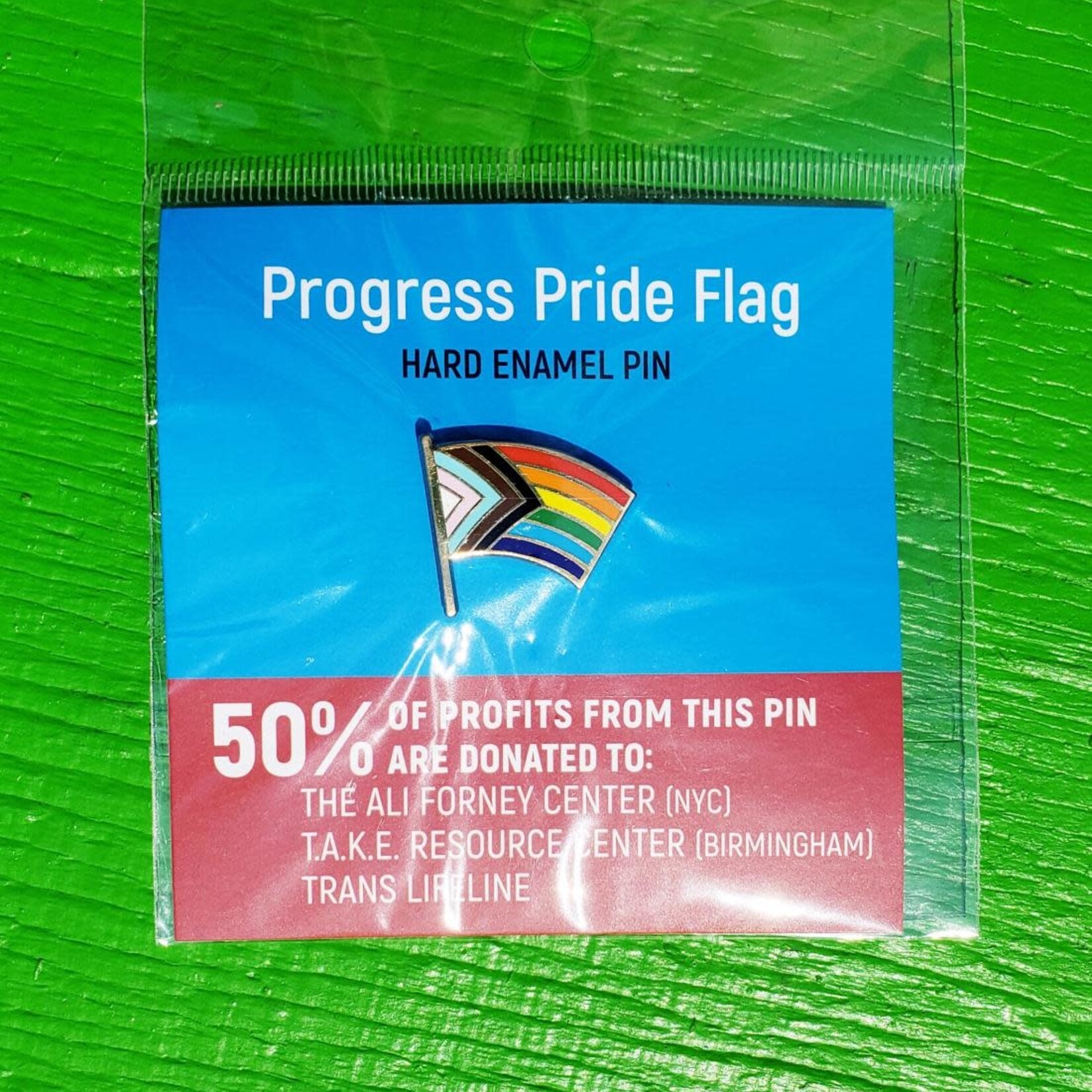 Microcosm Progress Pride Flag Hard Enamel Pin