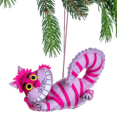 Silk Road Bazaar Cheshire Cat Felt Ornament