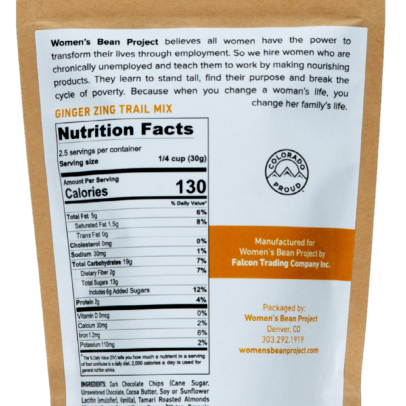 Women's Bean Project Ginger Zing Trail Mix 6oz