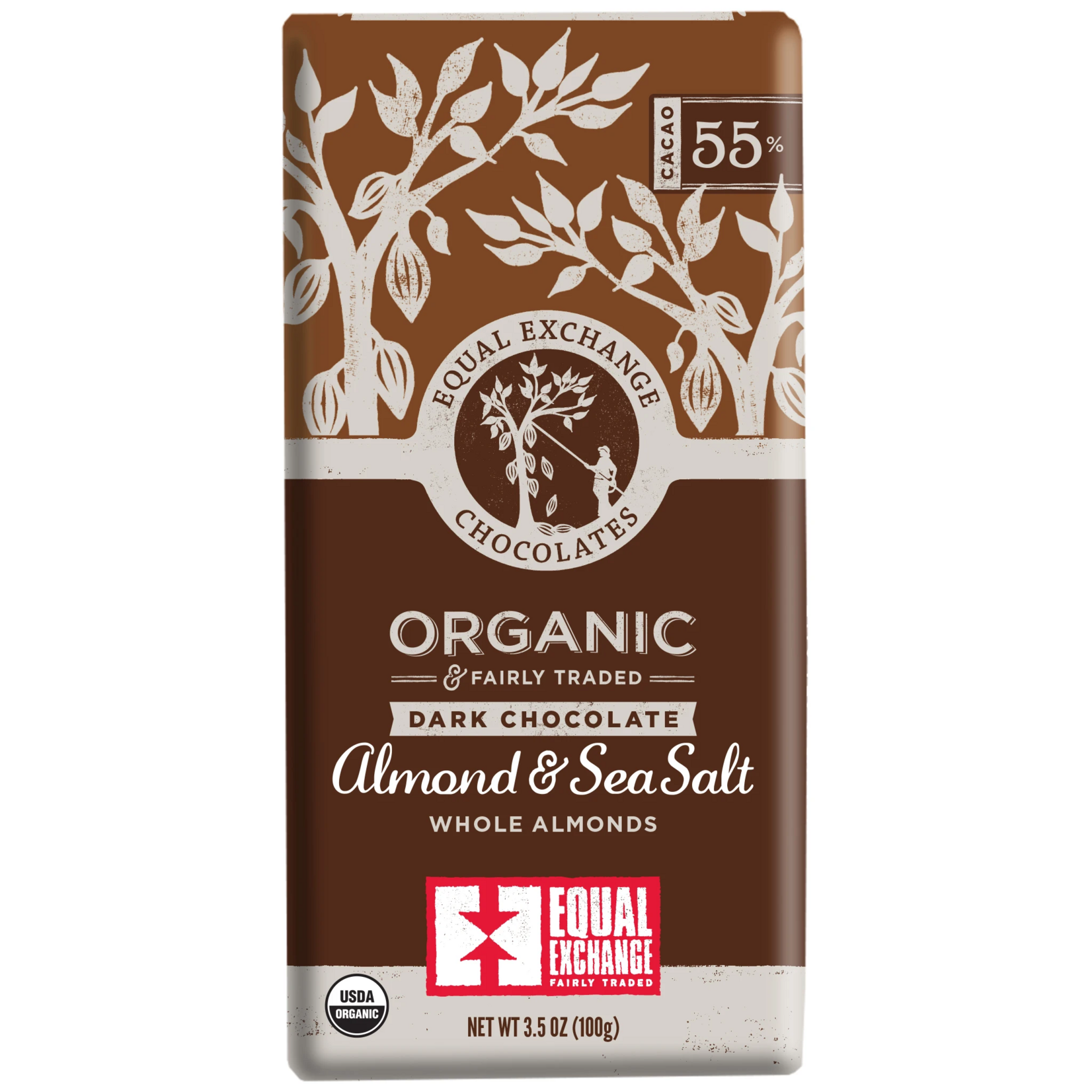 Equal Exchange Dark Chocolate Almond Sea Salt