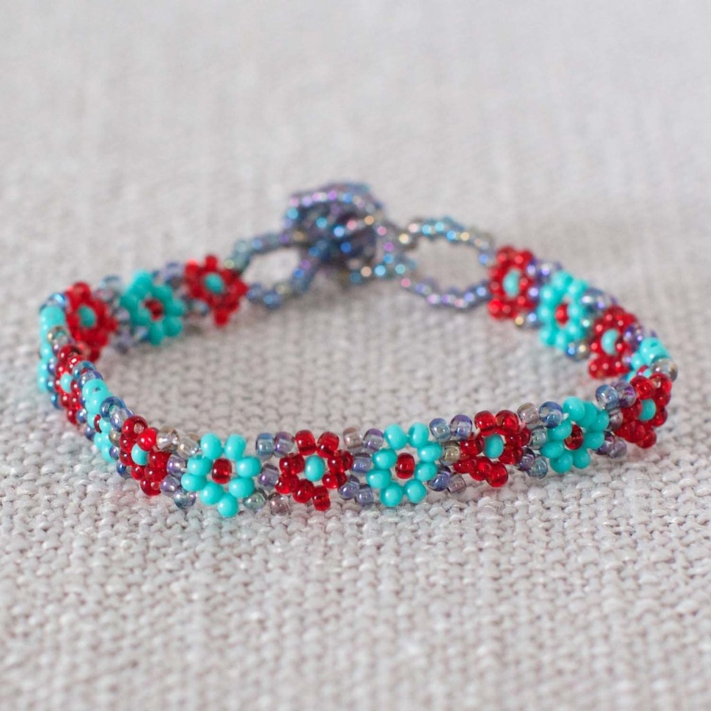 Beaded Flower Bracelet