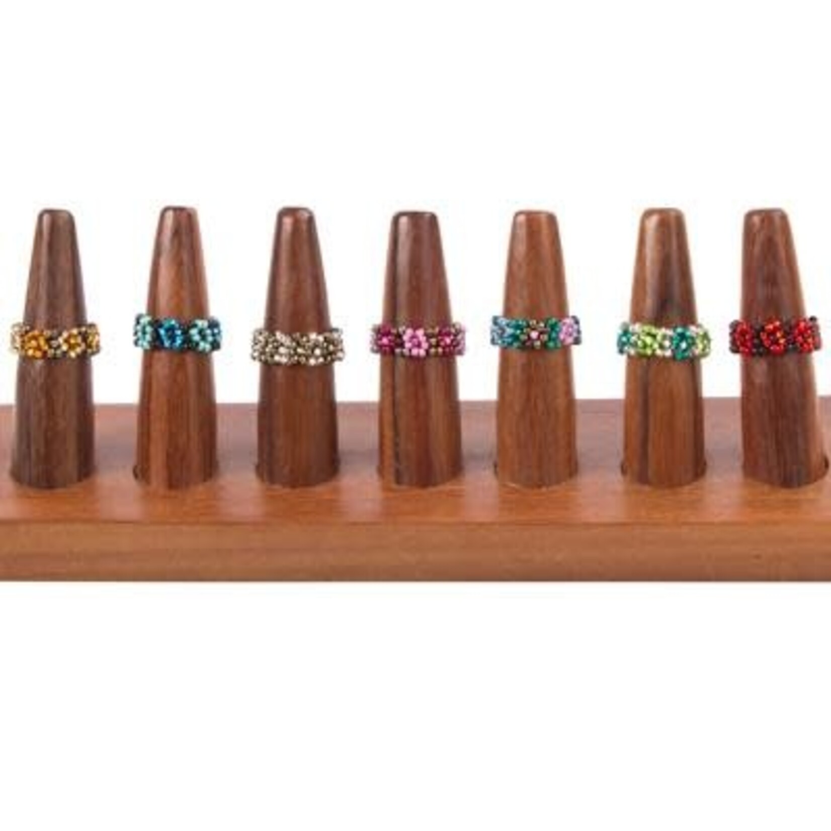 Lucia's Imports Beaded Flower Ring