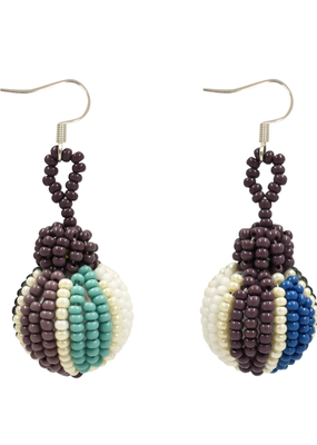 Unique Batik Cebolla Earrings: Lilac