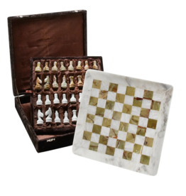 Ten Thousand Villages Onyx Chess Set