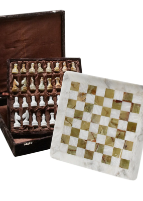 Ten Thousand Villages Onyx Chess Set