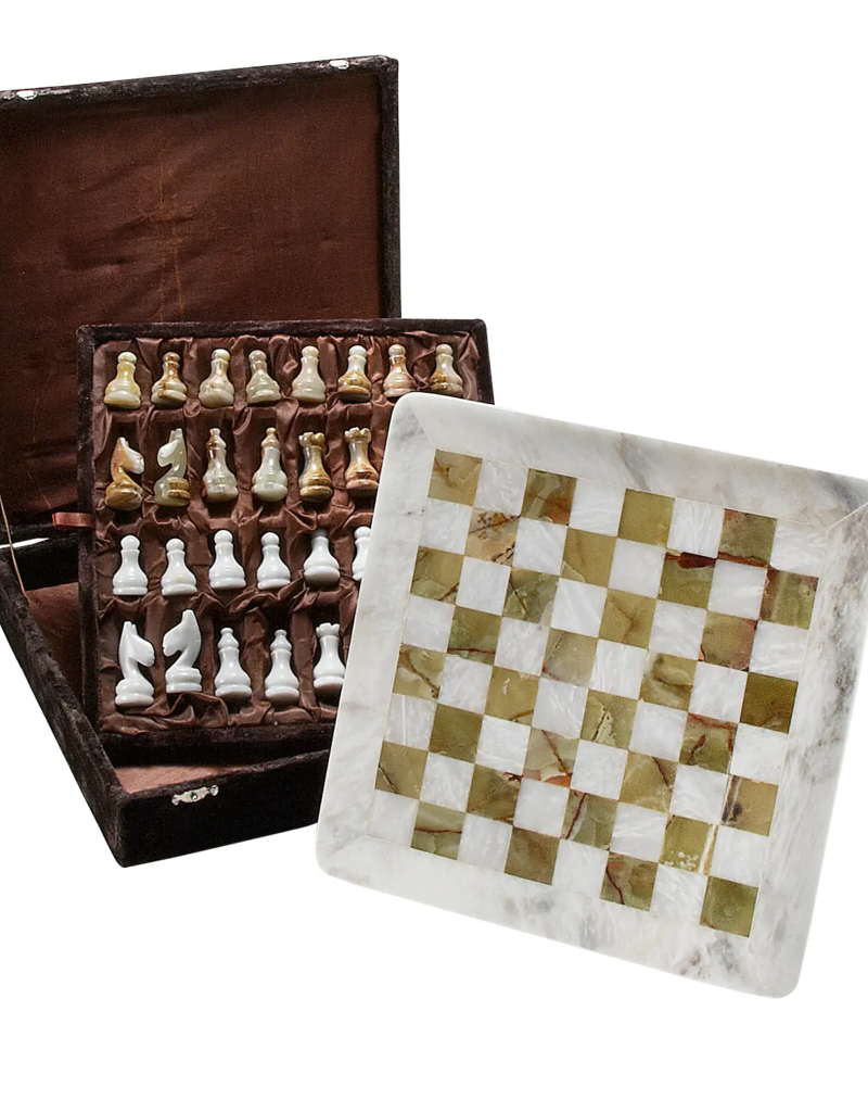 Ten Thousand Villages Onyx Chess Set