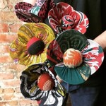 Minga Imports Recycled Sari Flower