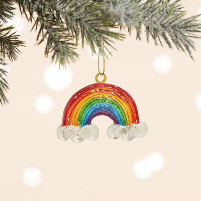 Serrv Rainbow Quilled Paper Ornament