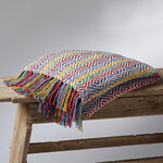 Serrv Cotton Rethread Throw Blanket: Rainbow