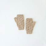 Andes Gifts Pacha Alpaca & Cotton Wrist Warmers: Almond