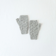 Andes Gifts Pacha Alpaca & Cotton Wrist Warmers: Grey