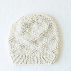 Andes Gifts Pacha Alpaca & Cotton Knit Hat: Cream