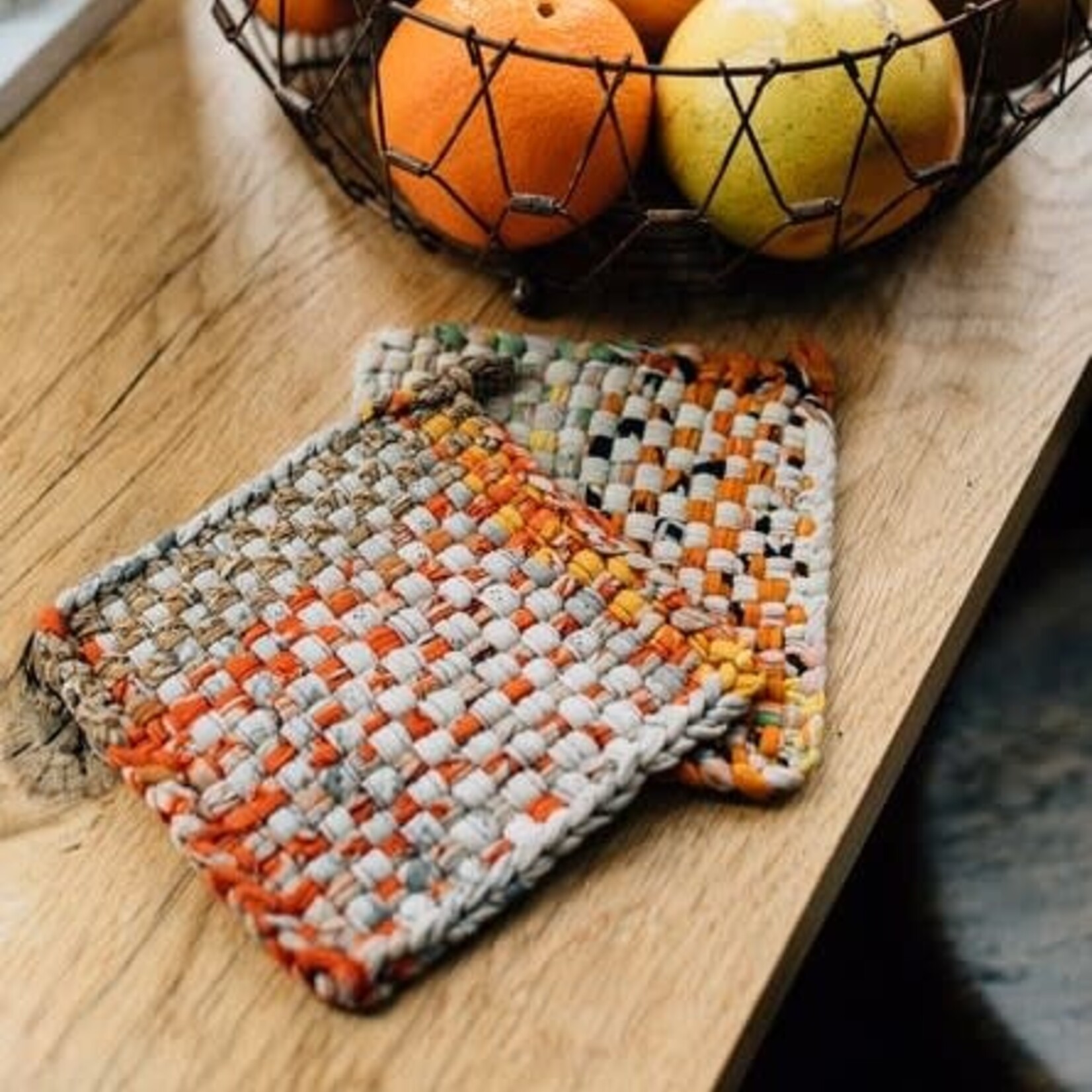 Ten Thousand Villages Village Cotton Sari Hot Mat