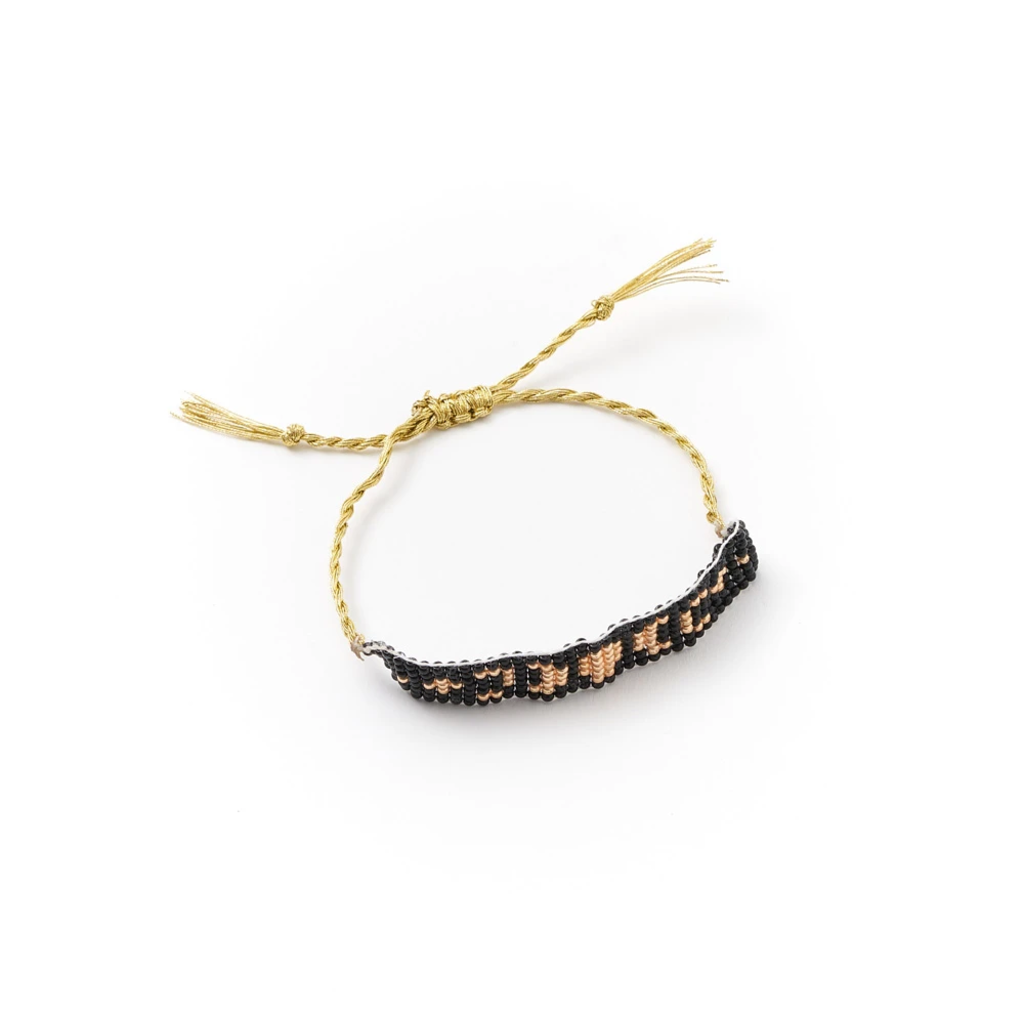 Matr Boomie Adiya Lunar Dark Woven Bead Bracelet