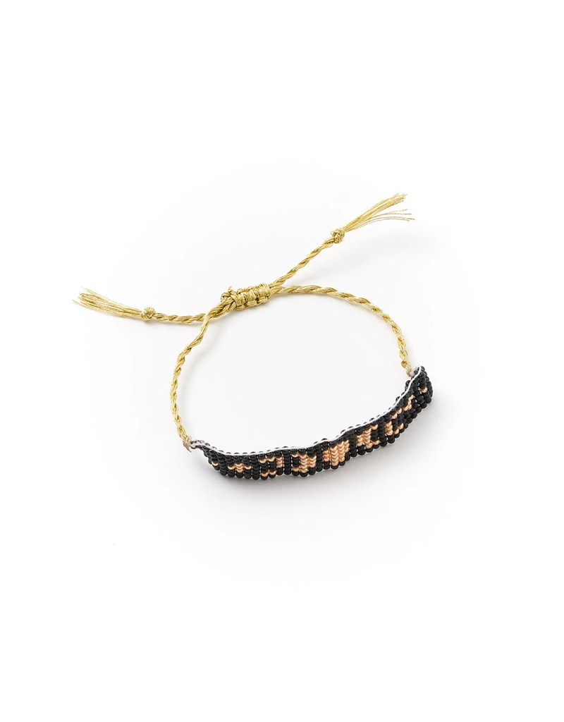 Matr Boomie Adiya Lunar Dark Woven Bead Bracelet