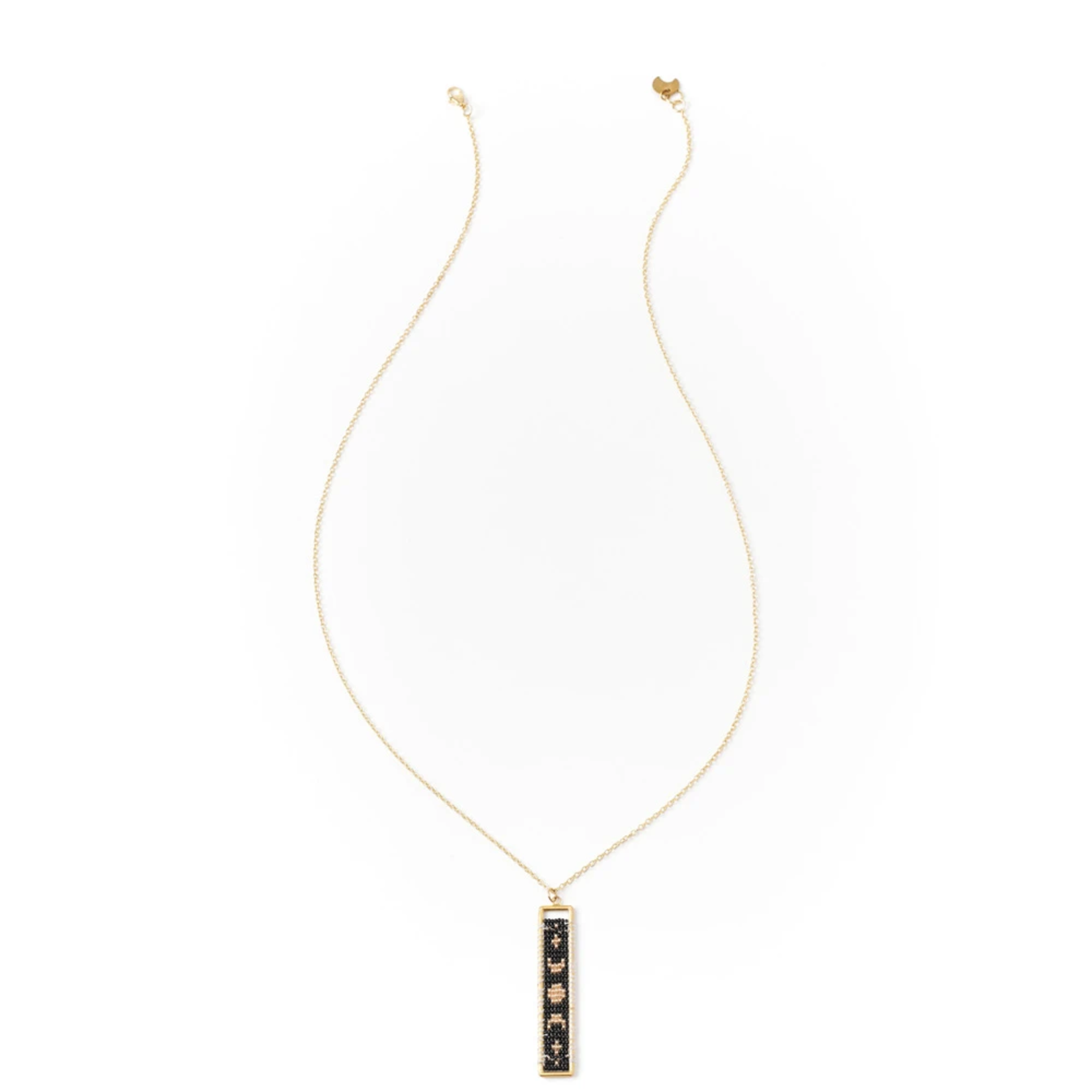 Matr Boomie Adiya Lunar Dark Woven Bead Necklace