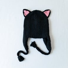 Andes Gifts Adult Animal Hat: Black Cat
