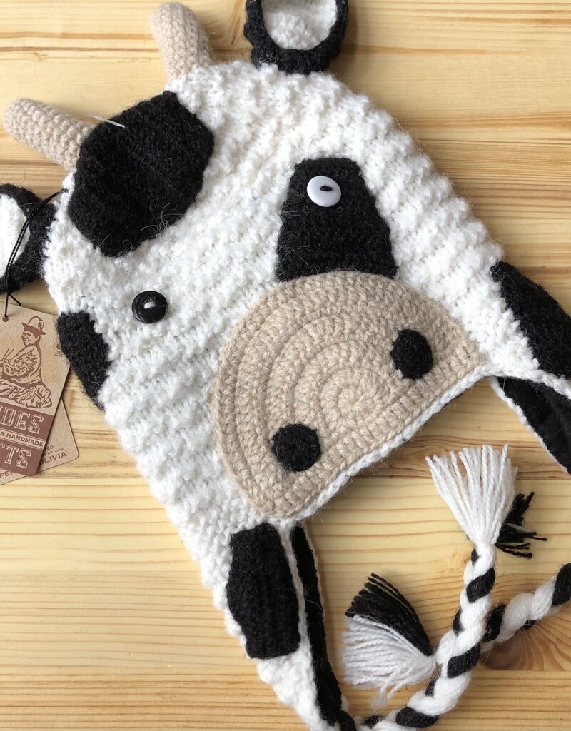 Andes Gifts Adult Animal Hat: Cow