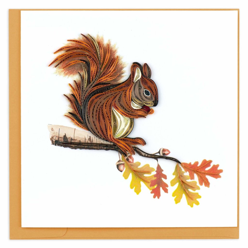 Quilling Card Squirrel Quilled Card