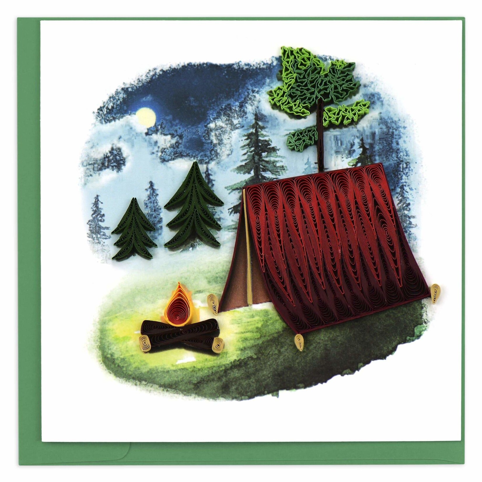 Quilling Card Camping Quilled Card