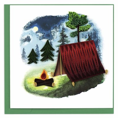 Quilling Card Camping Ground Quilled Card