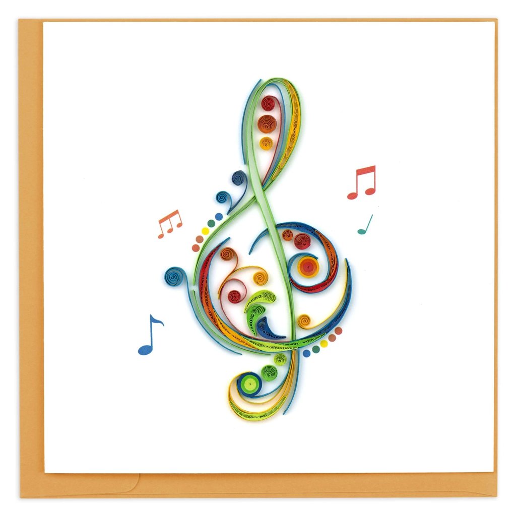 Quilling Card Treble Clef Quilled Card