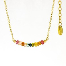 DZI Handmade Rainbow Bar Necklace