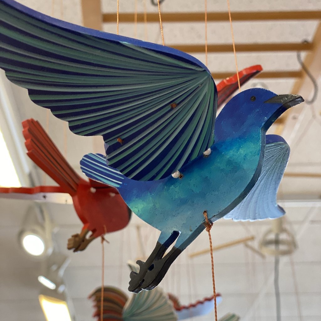 Tulia's Artisan Gallery Flying Mobile: Bluebird of Happiness