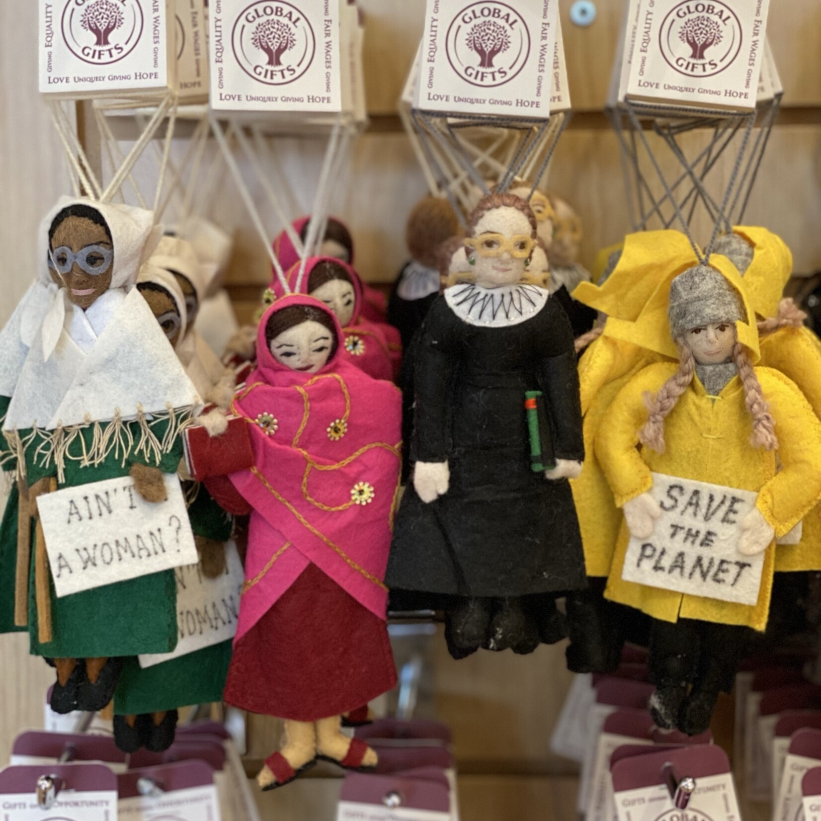 Silk Road Bazaar Malala Yousafzai Felt Ornament