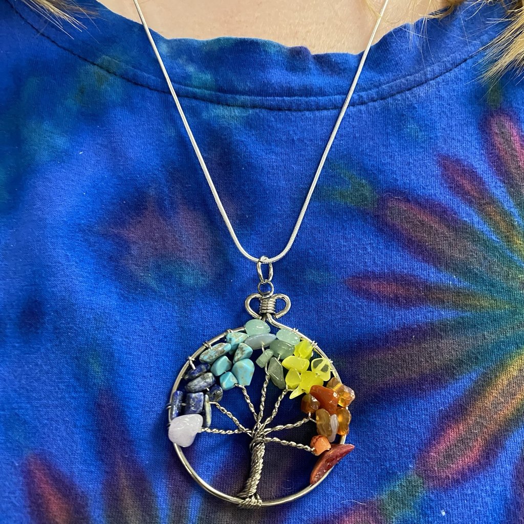 Minga Imports Rainbow Tree of Life Necklace