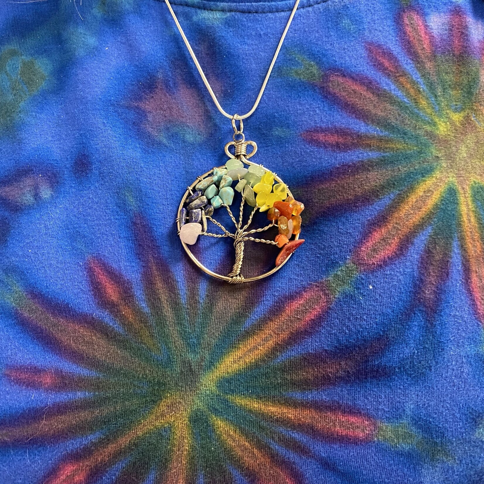 Minga Imports Rainbow Tree of Life Necklace
