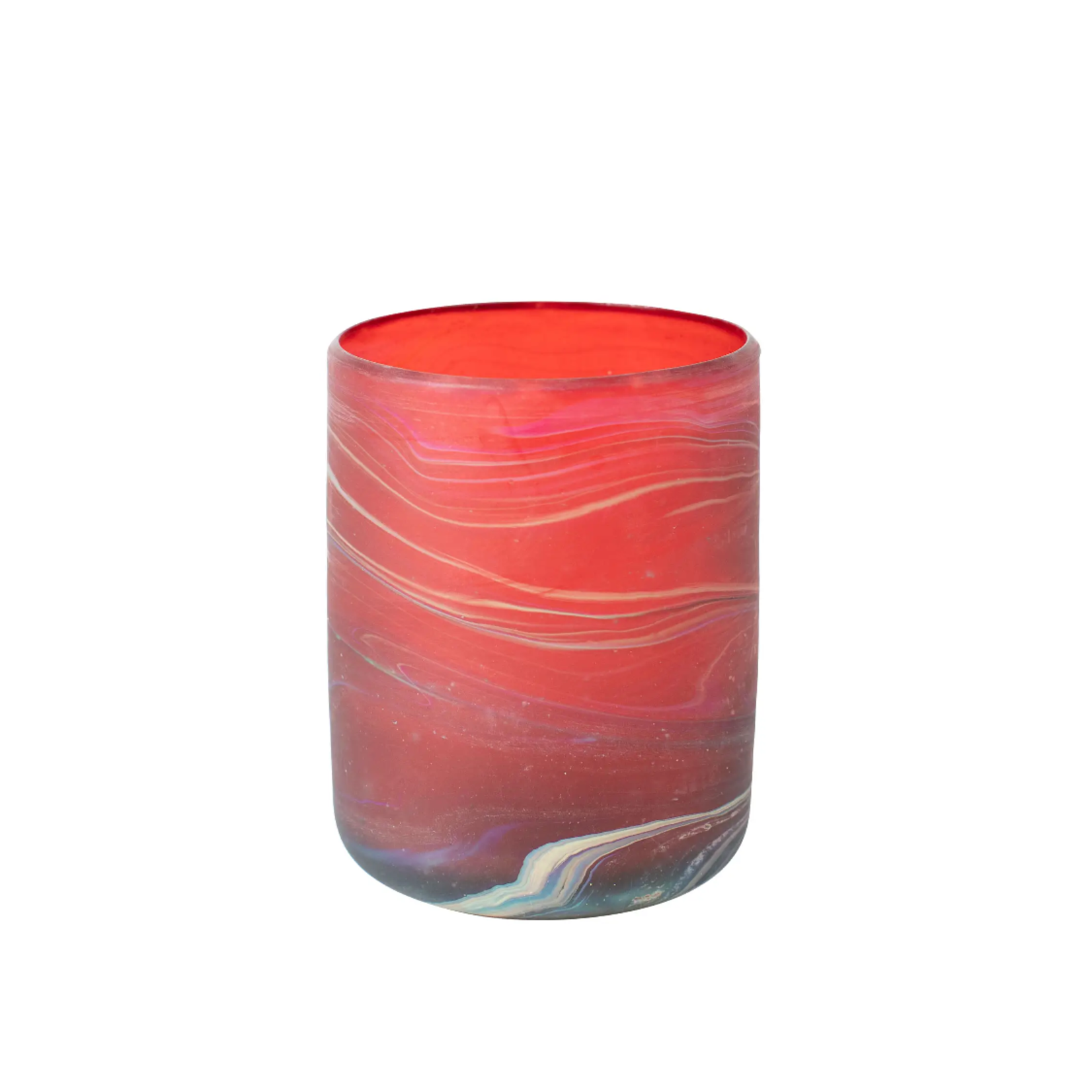 Ten Thousand Villages Fiery Sands Phoenician Glass Candleholder/Tumbler