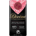 Divine Chocolate 60% Dark Chocolate with Pink Himalayan Salt Large Bar 3oz