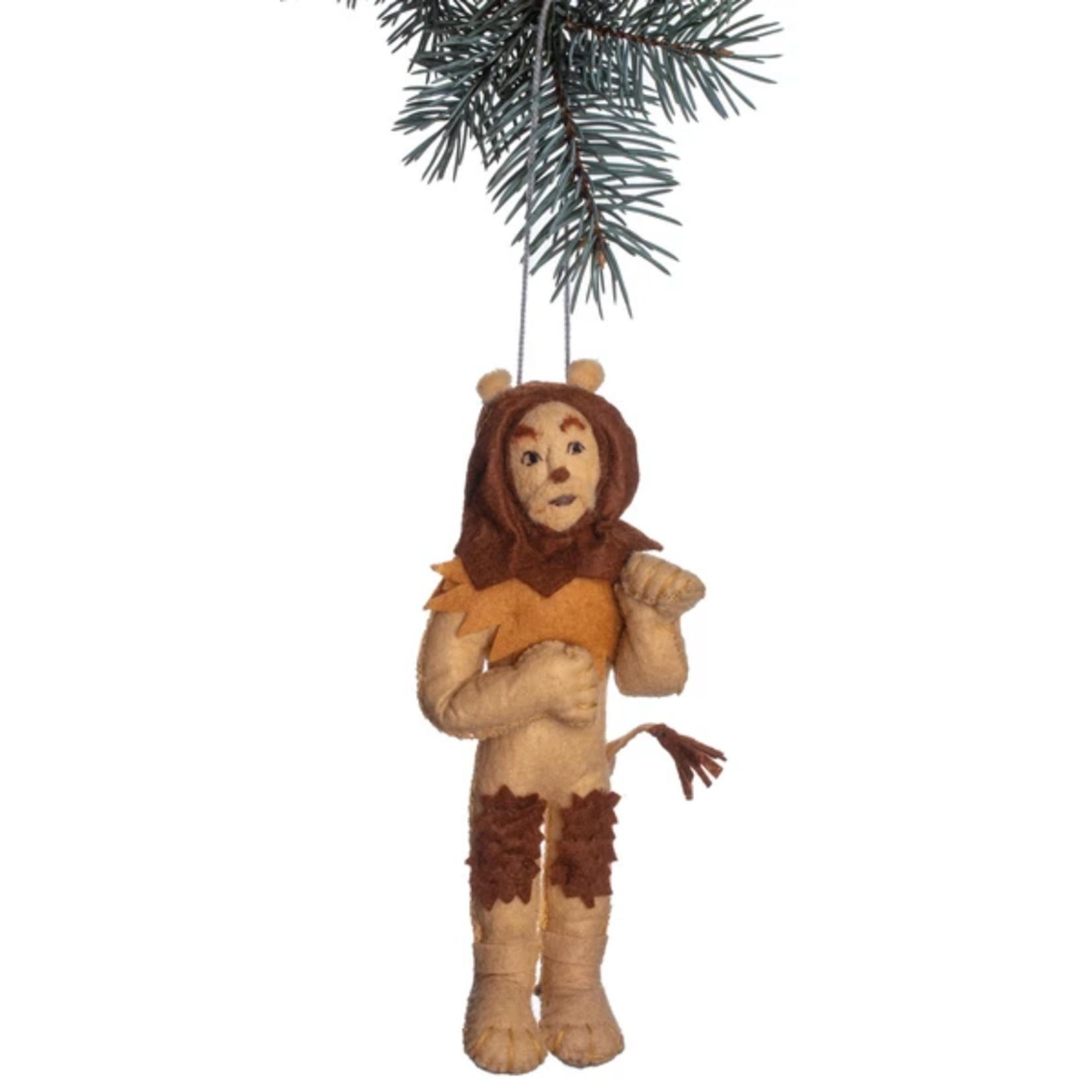 Silk Road Bazaar Cowardly Lion Felt Ornament
