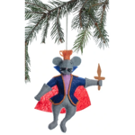 Silk Road Bazaar Mouse King Felt Ornament