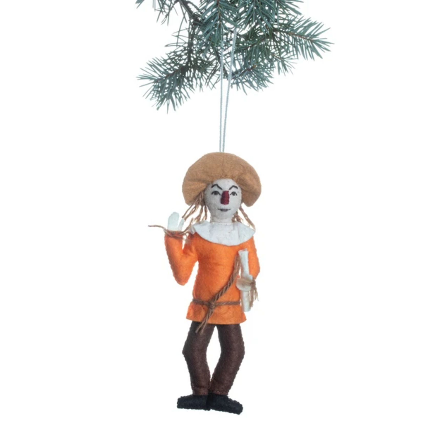 Silk Road Bazaar Scarecrow Felt Ornament