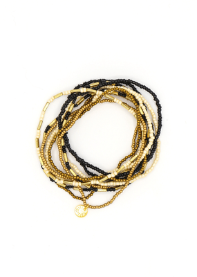 Fair Anita Brass Burst Elastic Bracelet Set of 12