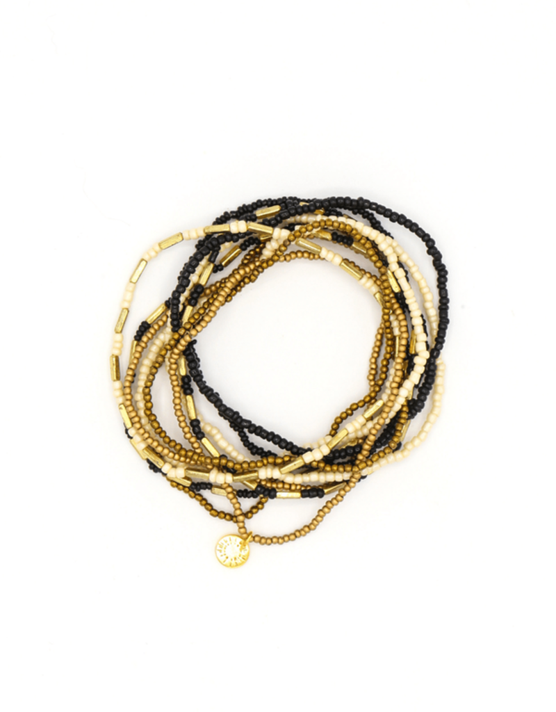 Fair Anita Brass Burst Elastic Bracelet Set of 12