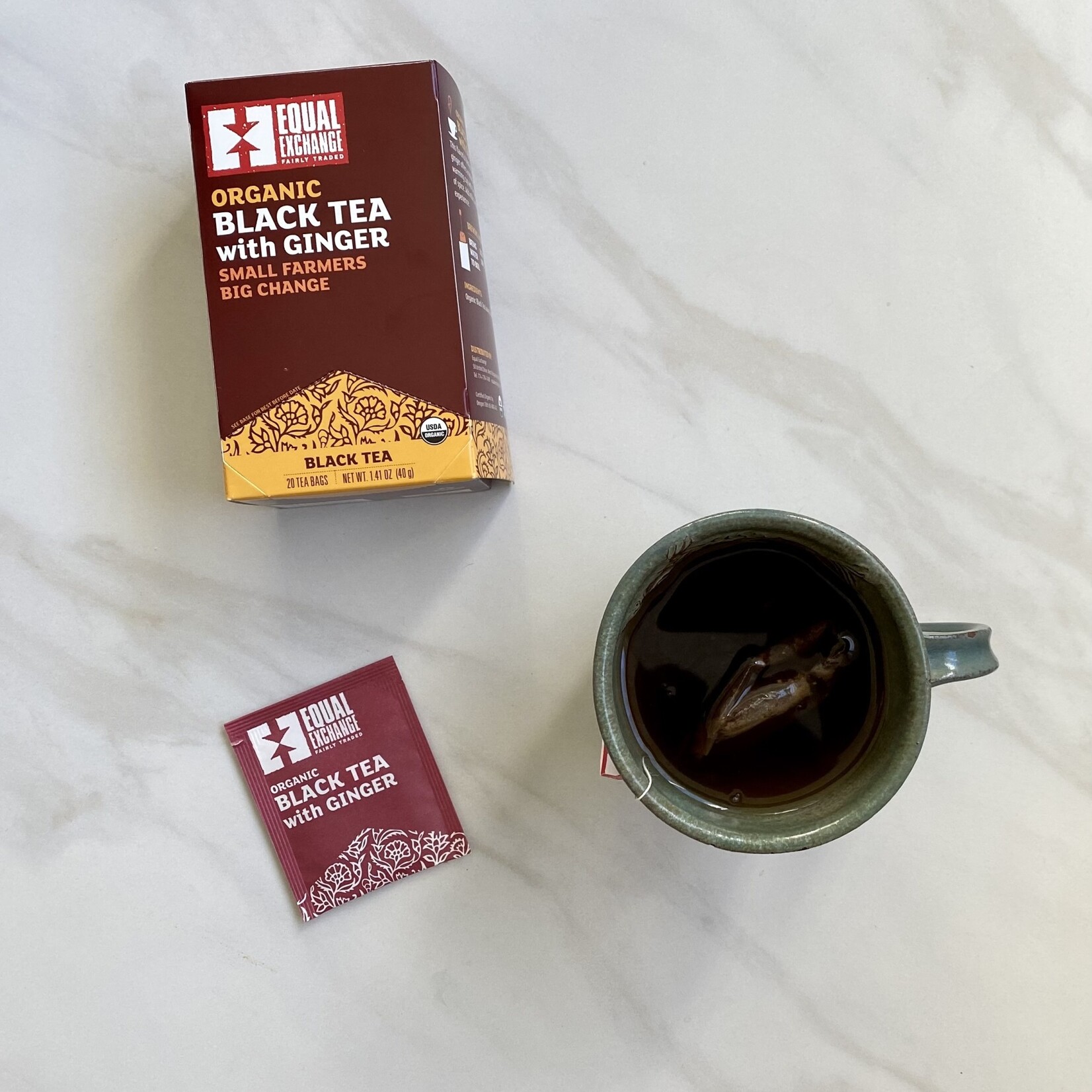 Equal Exchange Organic Black Tea with Ginger 20pc Box