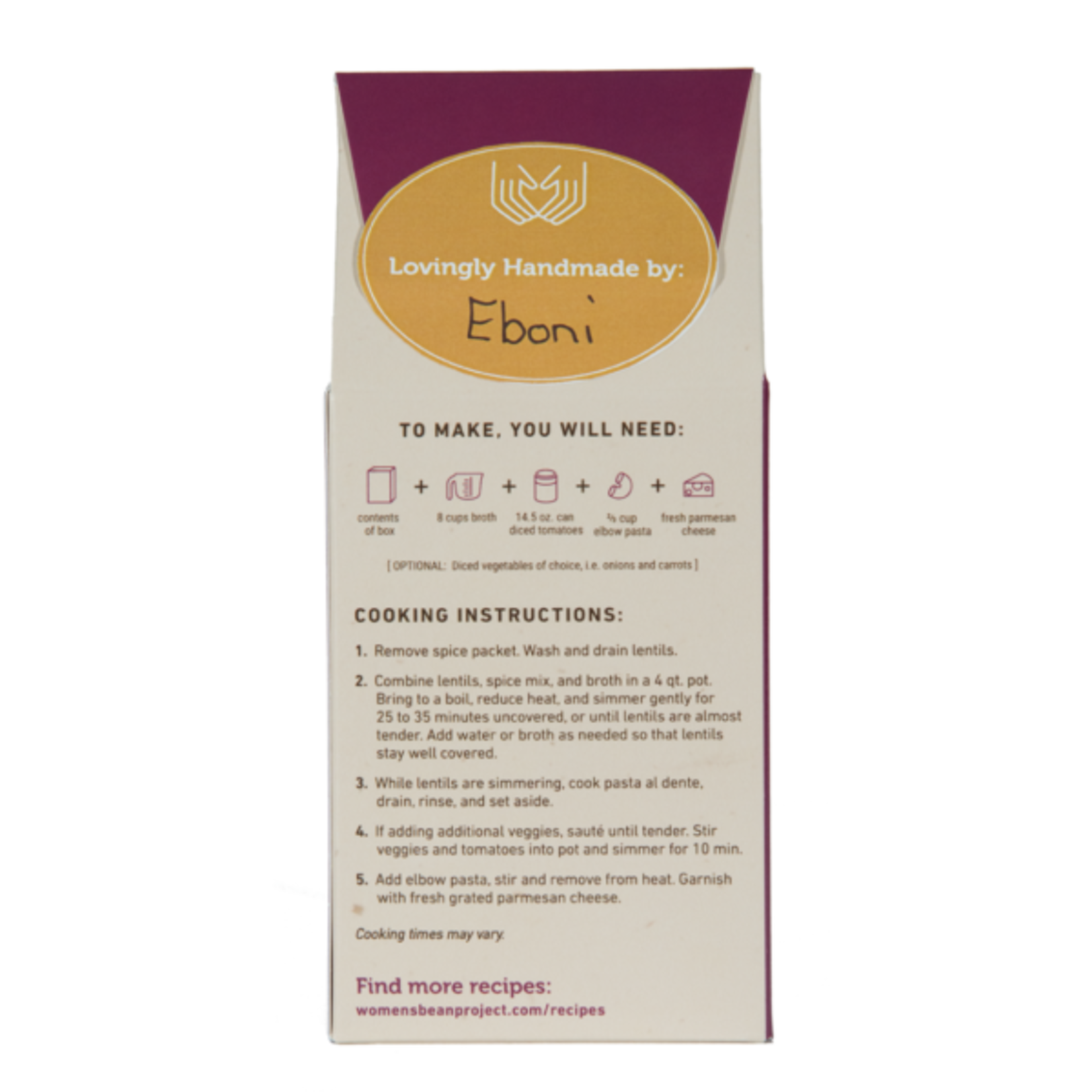 Women's Bean Project Lentil Soup Mix