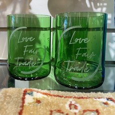 Creation Hive Love Fair Trade Logo Glass